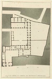 Goetghebuer - 1827 - Choix des monuments - 031 Plan Hotel Cardinal Granvelle Bruxelles
