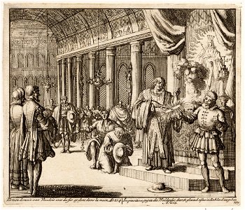 Godsoordeel met een gloeiend ijzer op de Waldenzen toegepast, objectnr A 41886