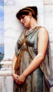 Godward Grecian Reverie. Free illustration for personal and commercial use.