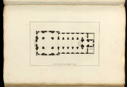 Goetghebuer - 1827 - Choix des monuments - 057 Plan Eglise Saint Pierre Gand