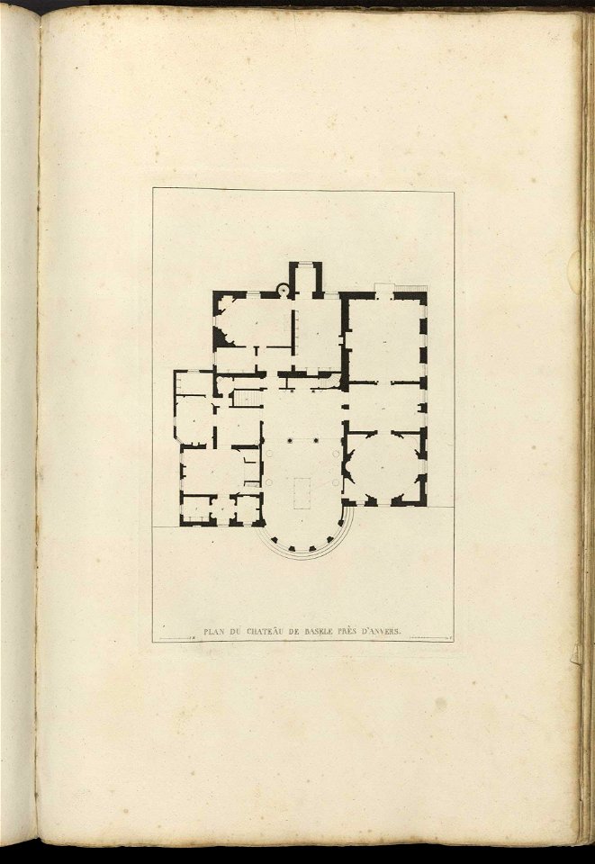 Goetghebuer - 1827 - Choix des monuments - 079 Plan Chateau Bazele Escaut