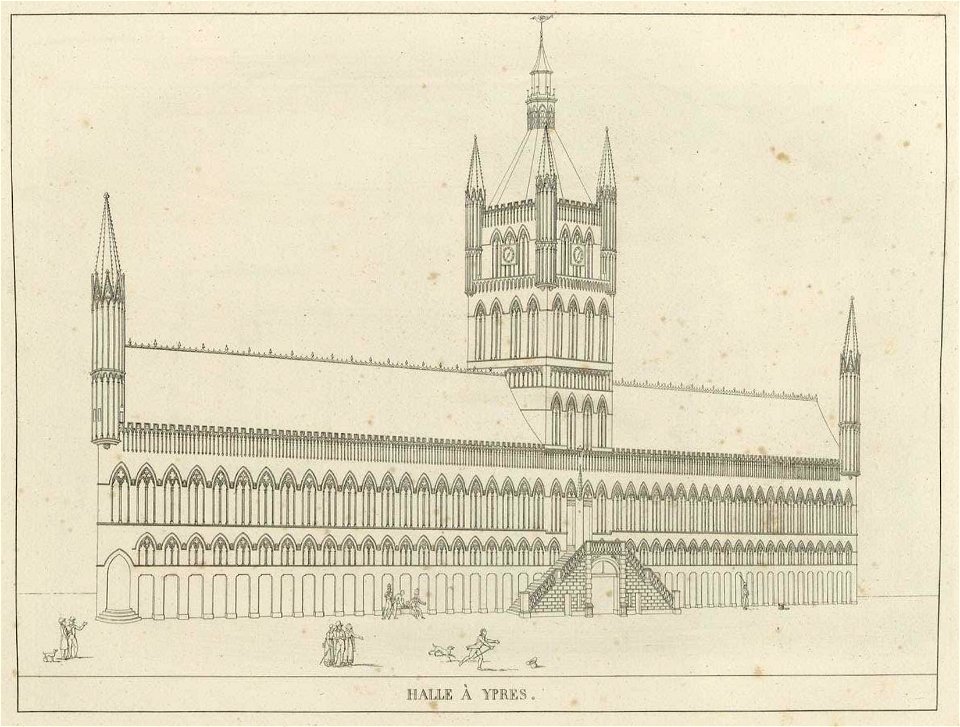 Goetghebuer - 1827 - Choix des monuments - 069 Halle Draps Ypres