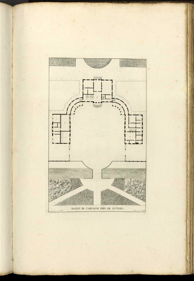 Goetghebuer - 1827 - Choix des monuments - 083 Plan maison campagne Voorst Zutphen