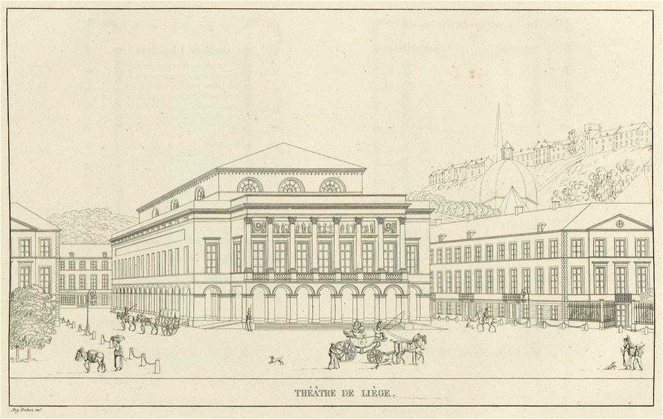 Goetghebuer - 1827 - Choix des monuments - 087 Theatre Liege (cropped)