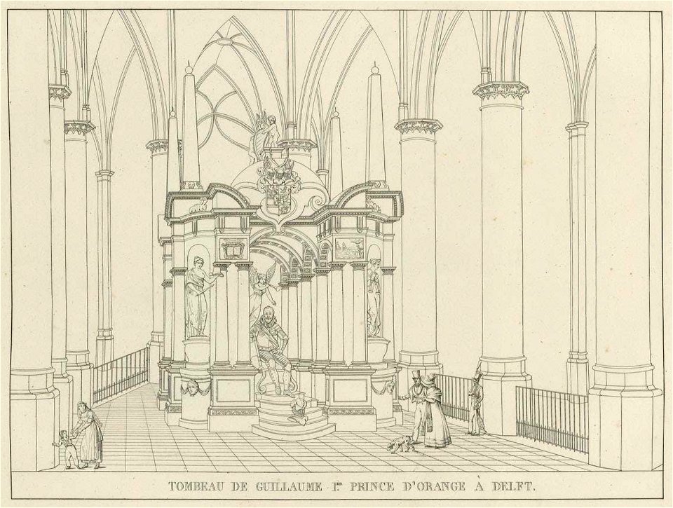 Goetghebuer - 1827 - Choix des monuments - 090 Tombeau Guillaume I Delft