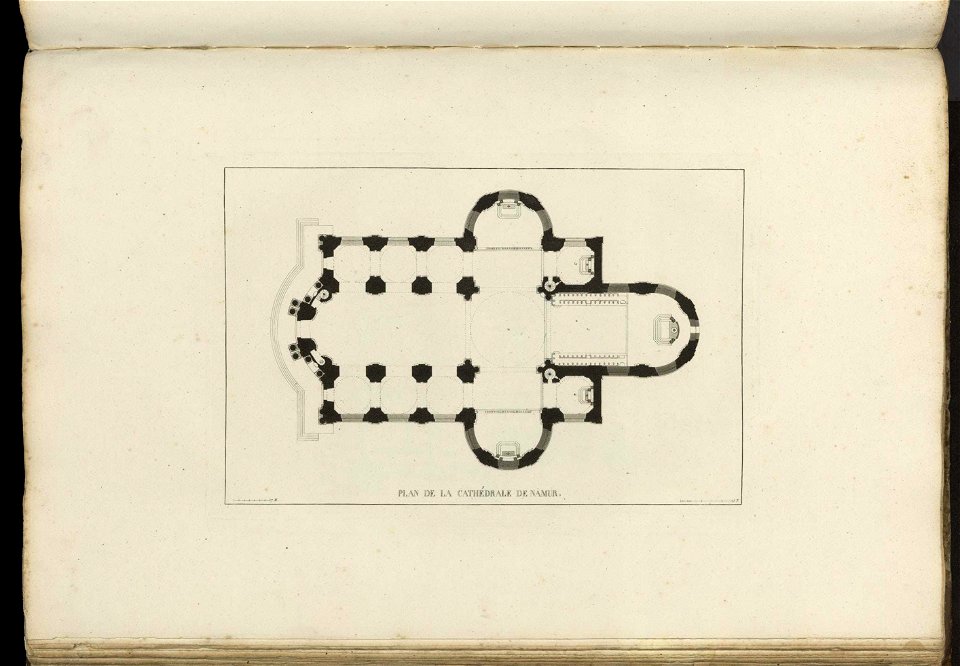 Goetghebuer - 1827 - Choix des monuments - 081 Plan Cathedrale Namur