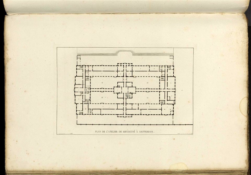 Goetghebuer - 1827 - Choix des monuments - 094 Plan Atelier Mendicité Amsterdam