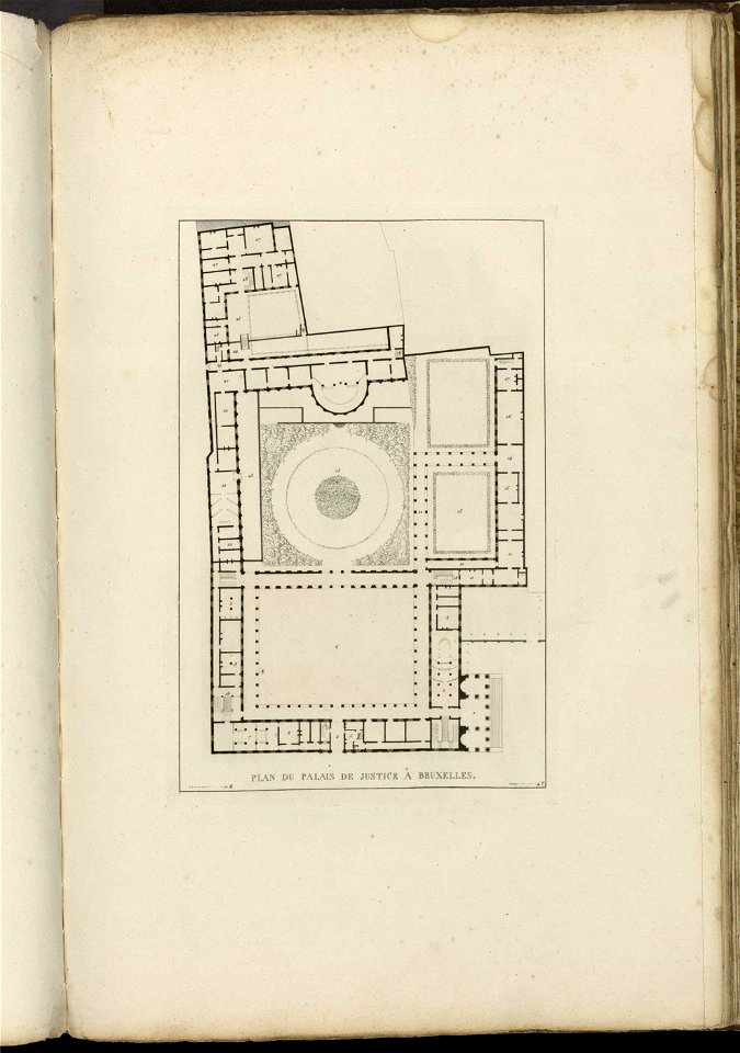 Goetghebuer - 1827 - Choix des monuments - 097b Plan palais justice Bruxelles