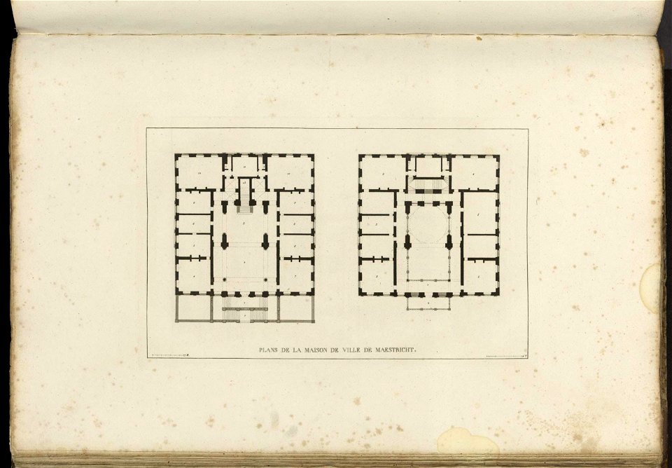 Goetghebuer - 1827 - Choix des monuments - 092 Plans Maison de Ville Maestricht