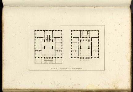 Goetghebuer - 1827 - Choix des monuments - 092 Plans Maison de Ville Maestricht