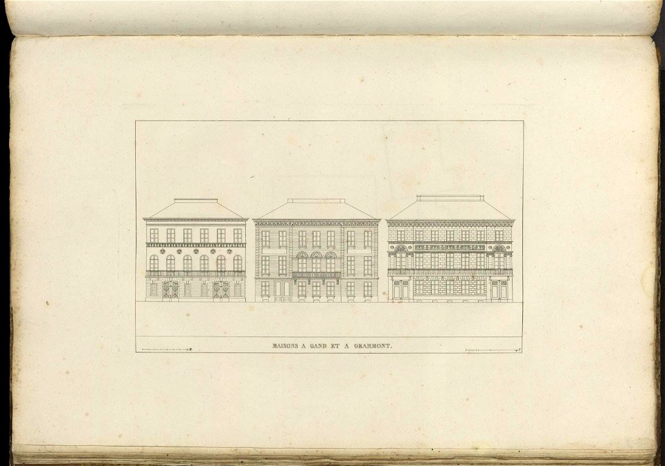 Goetghebuer - 1827 - Choix des monuments - 099 Maisons Gand Grammont