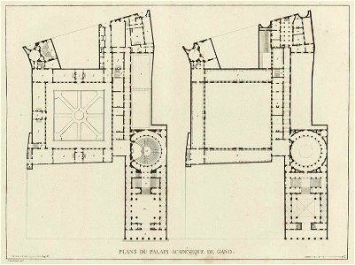Goetghebuer - 1827 - Choix des monuments - 118 Plans Palais Academique Gand