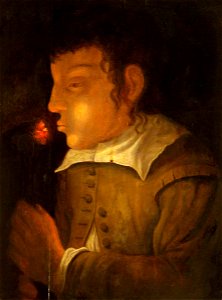 Godfried Schalcken (1643-1706) (style of) - A Boy Blowing on an Ember - 996477 - National Trust. Free illustration for personal and commercial use.