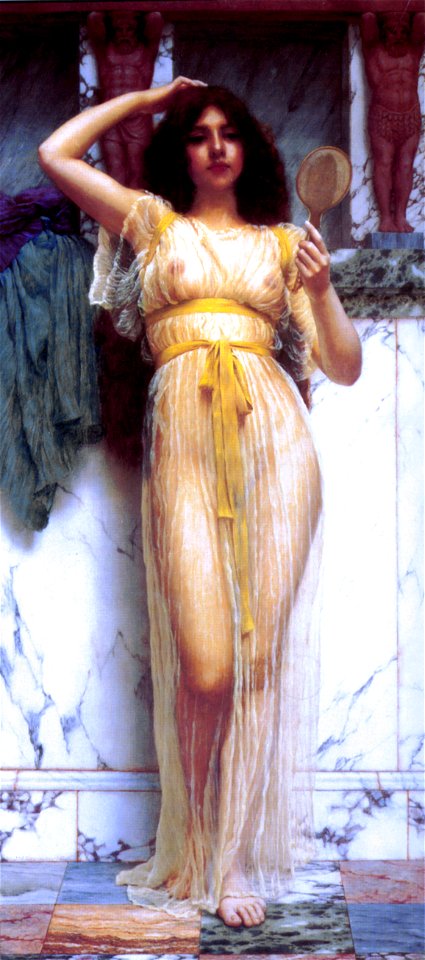 Godward-The Mirror-1899