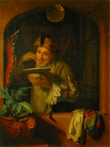 Godfried Schalcken - Domestic Shaving