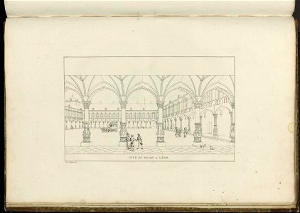 Goetghebuer - 1827 - Choix des monuments - 116 Cour Palais Liege