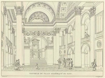 Goetghebuer - 1827 - Choix des monuments - 120 Vestibule Palais Academique Gand