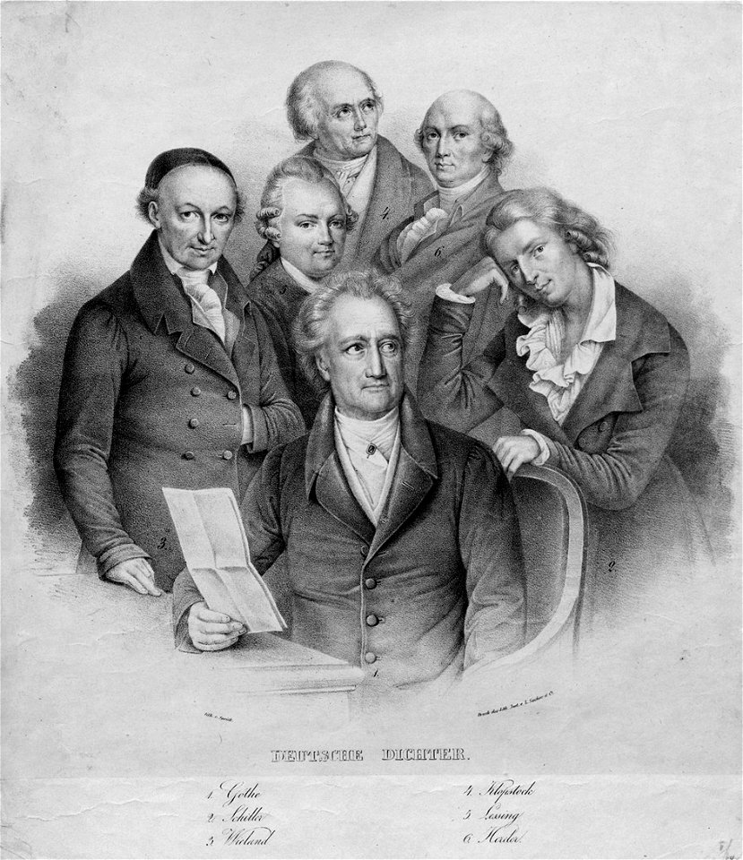 Goethe Schiller Wieland Klopstock Lessing Herder