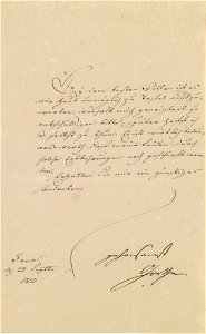 Goethe Brief (nicht eigenhändig) Jena 1820-09-20
