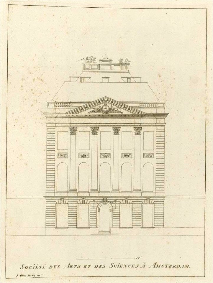 Goetghebuer - 1827 - Choix des monuments - 006 Façade Felix Meritis Amsterdam