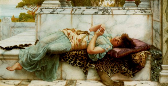 Godward - The Betrothed - 1892. Free illustration for personal and commercial use.