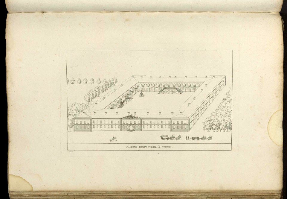Goetghebuer - 1827 - Choix des monuments - 064 Caserne infanterie Ypres