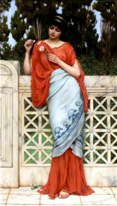 Godward-He Loves Me, He Loves Me Not-1896