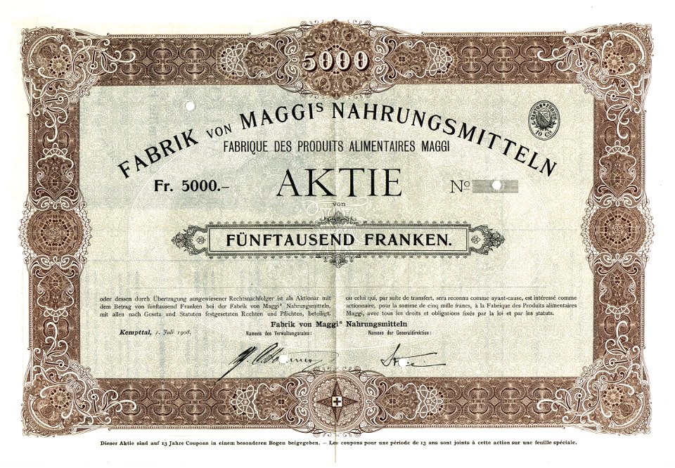 Fabrik von Maggis Nahrungsmitteln 1908