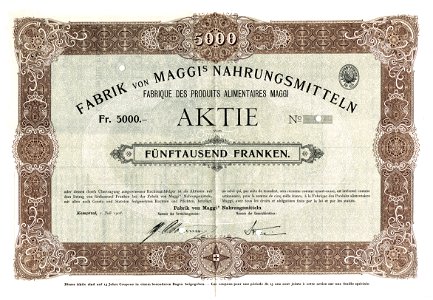 Fabrik von Maggis Nahrungsmitteln 1908