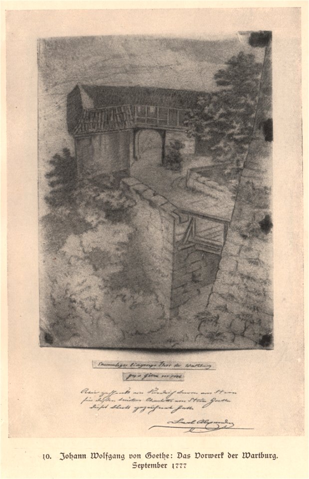 GOETHE(1777) Das Vorwerk der Wartburg