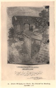 GOETHE(1777) Das Vorwerk der Wartburg