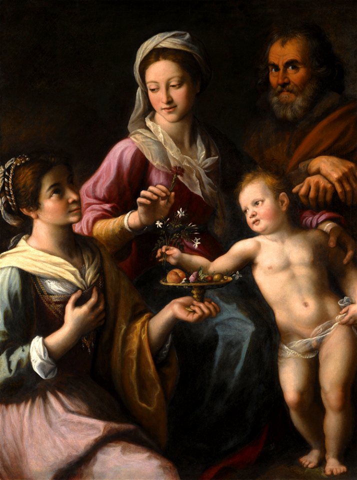Fabrizio Santafede - The Holy Family with Saint Dorothea