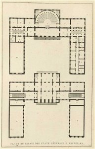 Goetghebuer - 1827 - Choix des monuments - 024 Plans Palais Etats Generaux Bruxelles