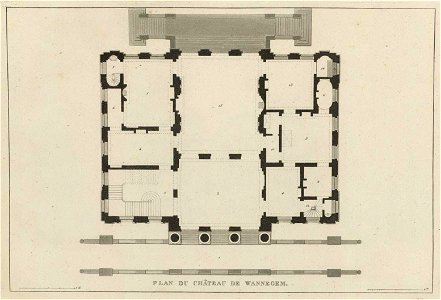 Goetghebuer - 1827 - Choix des monuments - 028 Plan Chateau de Wannegem Audenarde