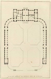 Goetghebuer - 1827 - Choix des monuments - 040 Plan Chateau Seneffe Nivelles
