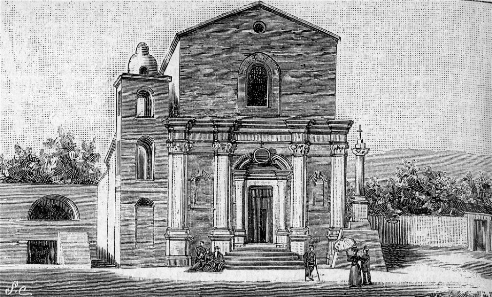 Facciata della chiesa di San Domenico a Badolato (xilografia)