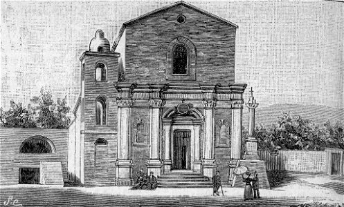 Facciata della chiesa di San Domenico a Badolato (xilografia)