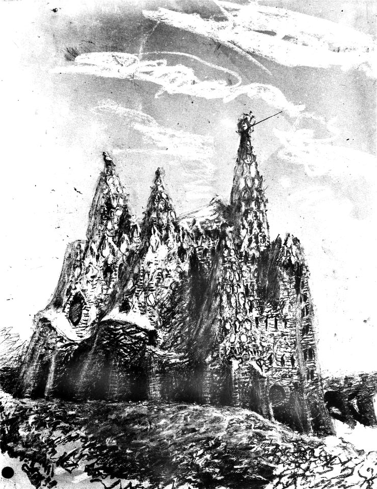 Fachada oeste Cripta Güell (1910)