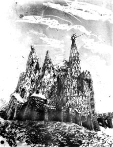 Fachada oeste Cripta Güell (1910)