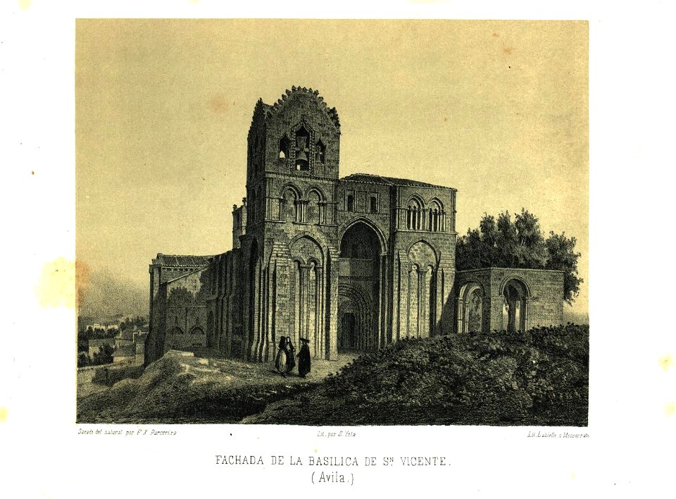 Fachada de la Basílica de Sn. Vicente (Ávila) (1865) - Parcerisa, F. J. (1803-1875)