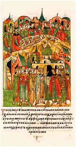 Facial Chronicle - b.10, p.495 - Wedding of Fedor Mikhailovich of Mikulin