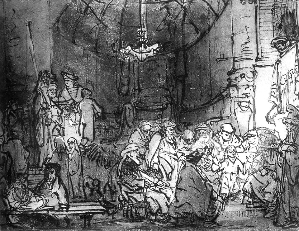 Carel Fabritius - Christ among the Doctors - WGA07729