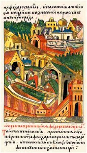 Facial Chronicle - b.18, p. 215 - Fedor Borisovich of Volotsk's death