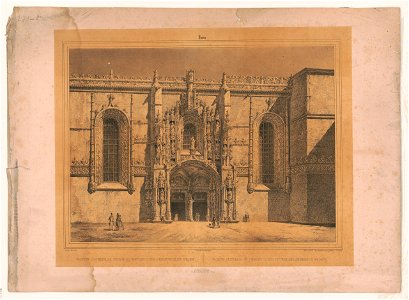 Facade laterale de l'eglise du monastère des Jeromes à belem LCCN2003672916