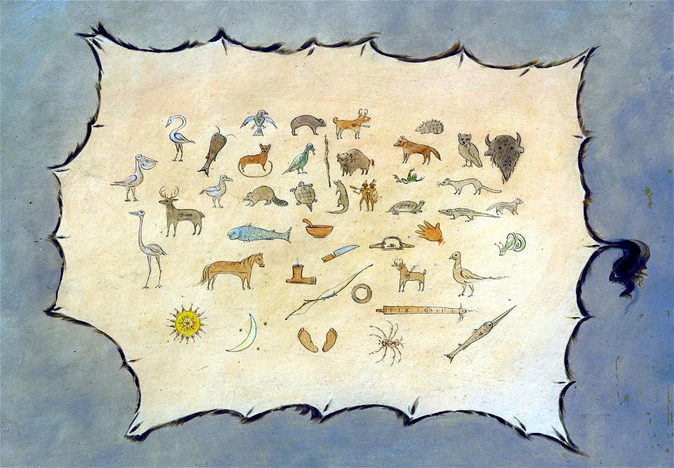 Facsimile of an Ojibbeway Robe (cut)