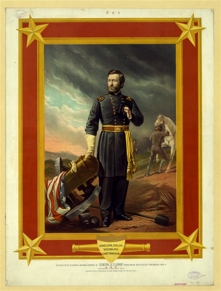Facsimile of the celebrated antrobus portrait of General U.S. Grant, painted on the battlefield of Chattanooga 1863-4 LCCN2003672956