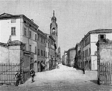 Faenza – Corso Aurelio Saffi (xilografia)