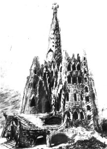 Fachada sur Cripta Güell (1910)