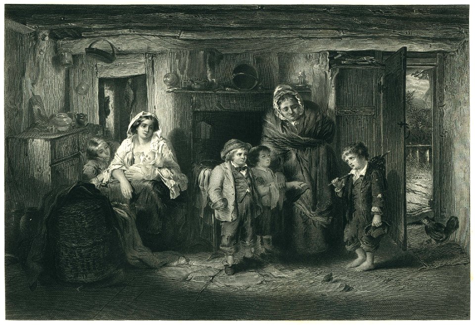 Faed - L’Orphelin - Steel Engraving
