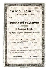 Fabrik von Maggis Nahrungsmitteln 1894
